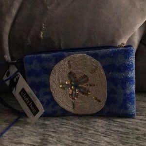 NWT blue/white sparkle Club bag